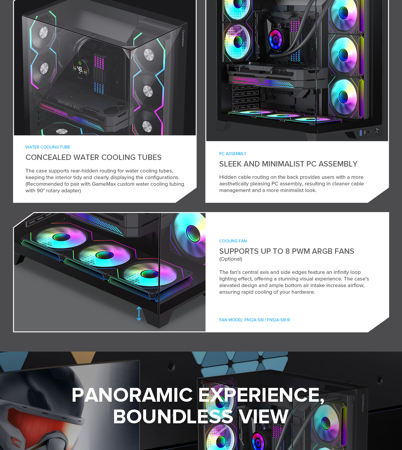GAMEMAX Infinity Plus PC ATX Mid-Tower Chassis-Black